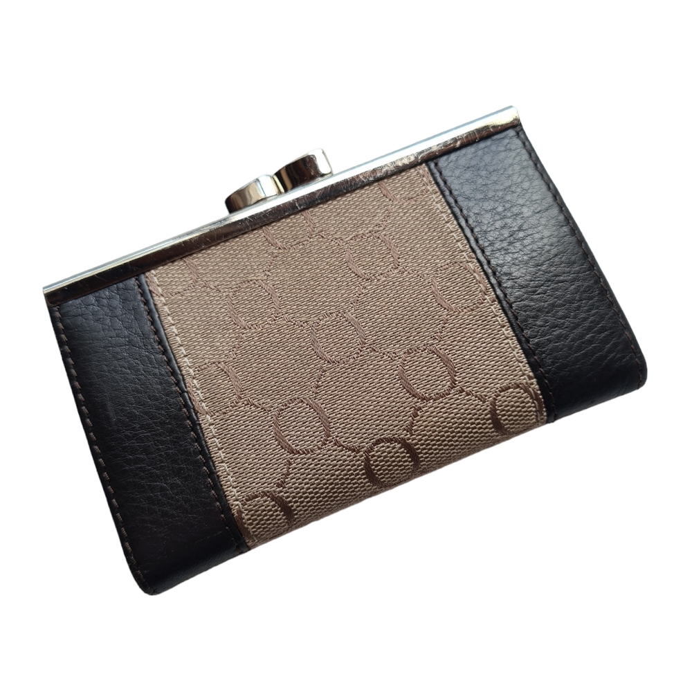 #11 Vintage Oroton Tan Dark Brown Mini Wallet Coin Purse - Picture 2 of 5